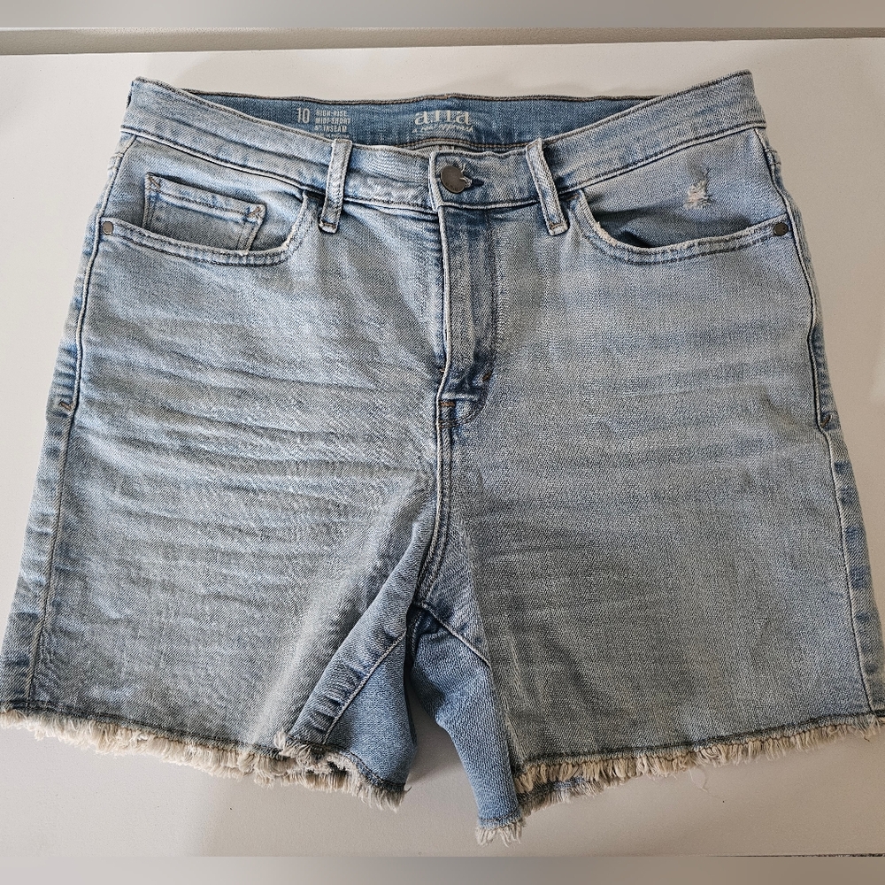 A.N.A. mid rise distressed shorts. Size 10